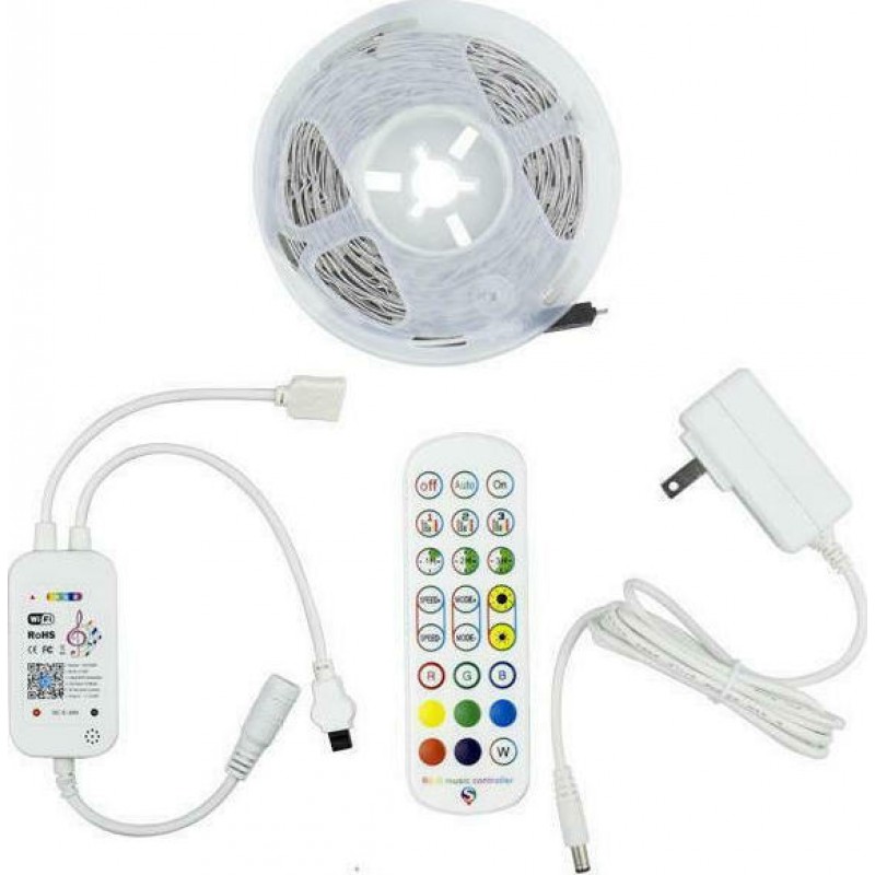Eurolamp 145-70043 Ταινία Led RGB 5 Μέτρων με Τηλεχειριστήριο- WIFI και Μουσική Eurolamp 145-70043 Ταινία Led RGB 5 Μέτρων με Τηλεχειριστήριο- WIFI και Μουσική